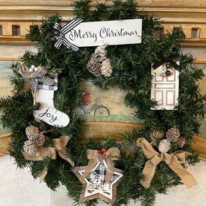 Unique handmade, one of a kind wreath made, and Montana